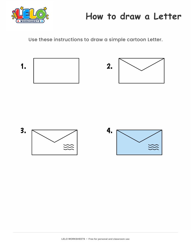 How to draw Letter worksheet worksheet preview
