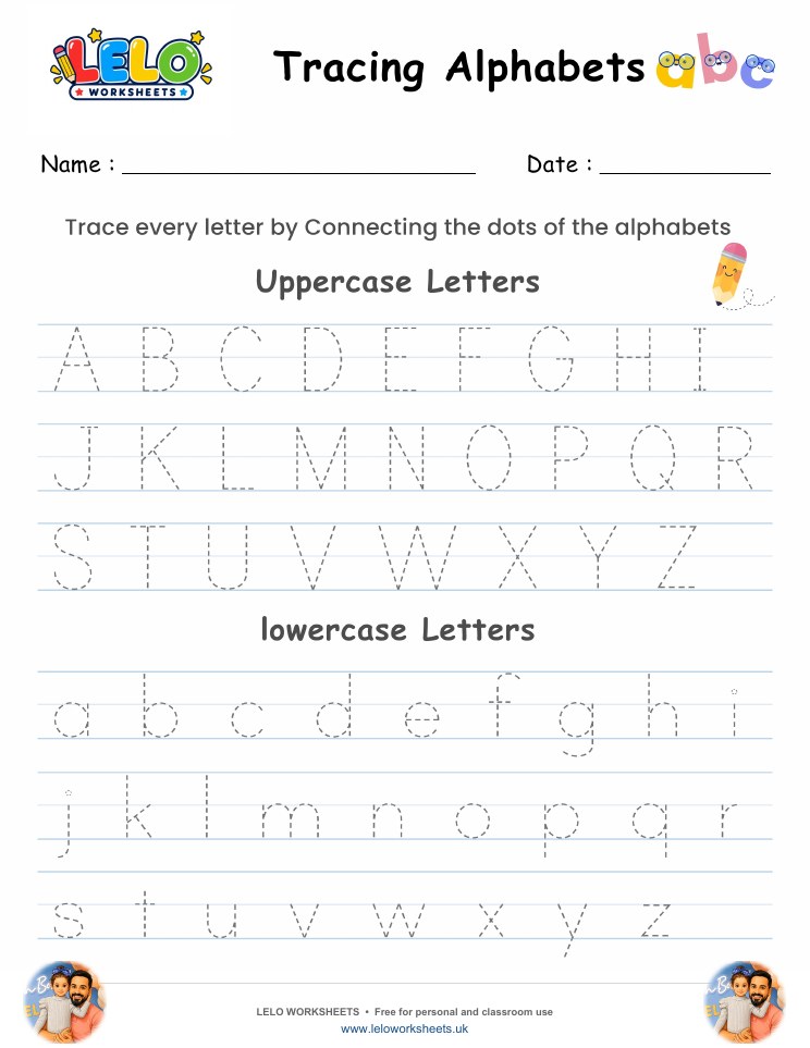 Letter Tracing Alphabets Worksheet worksheet preview