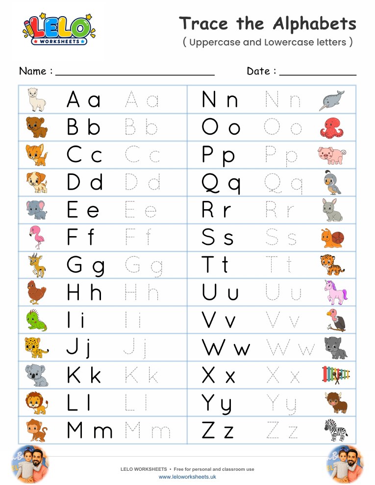 Letter Tracing worksheet worksheet preview