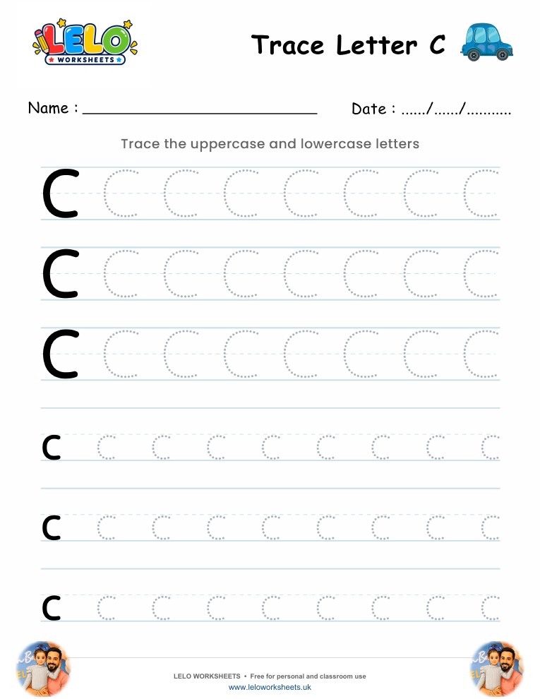 Tracing Letter C worksheet worksheet preview