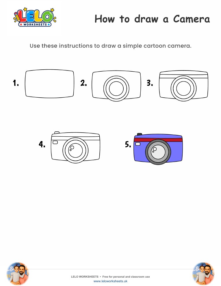 How to draw Camera worksheet worksheet preview