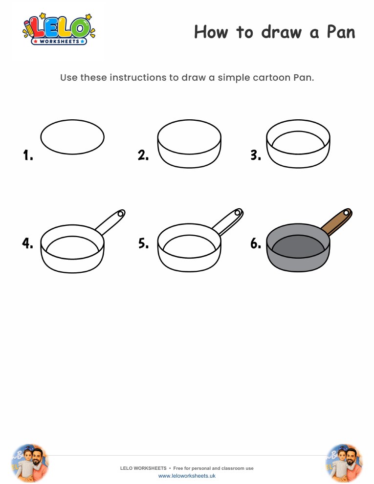 How to draw Pan worksheet worksheet preview