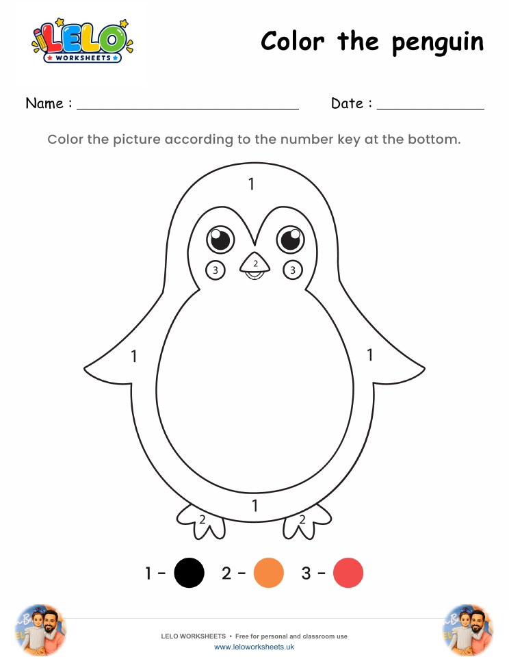 Color the Penguin Worksheet worksheet preview