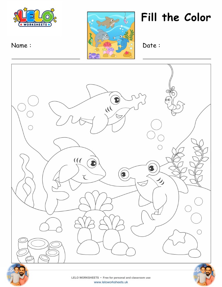 shark coloring pages printable worksheet preview