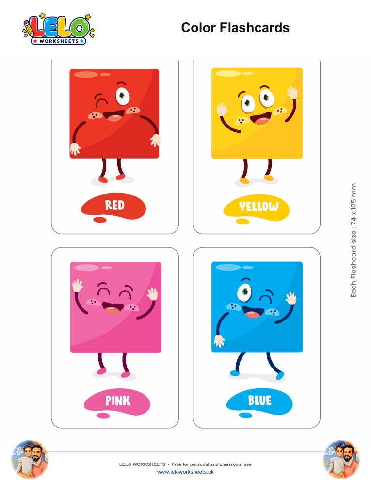 Colors Flashcards worksheet preview