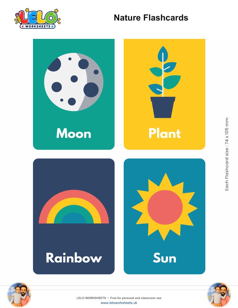 Nature Flashcards worksheet preview