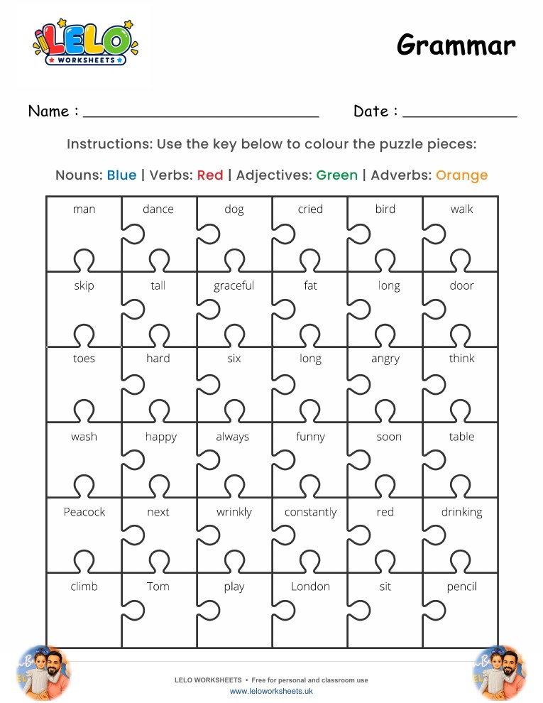 Grammar Worksheet worksheet preview