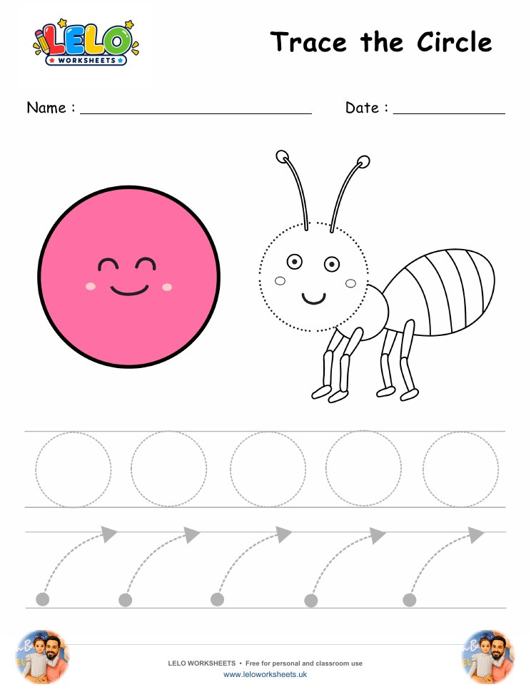 Circle Tracing Worksheet worksheet preview