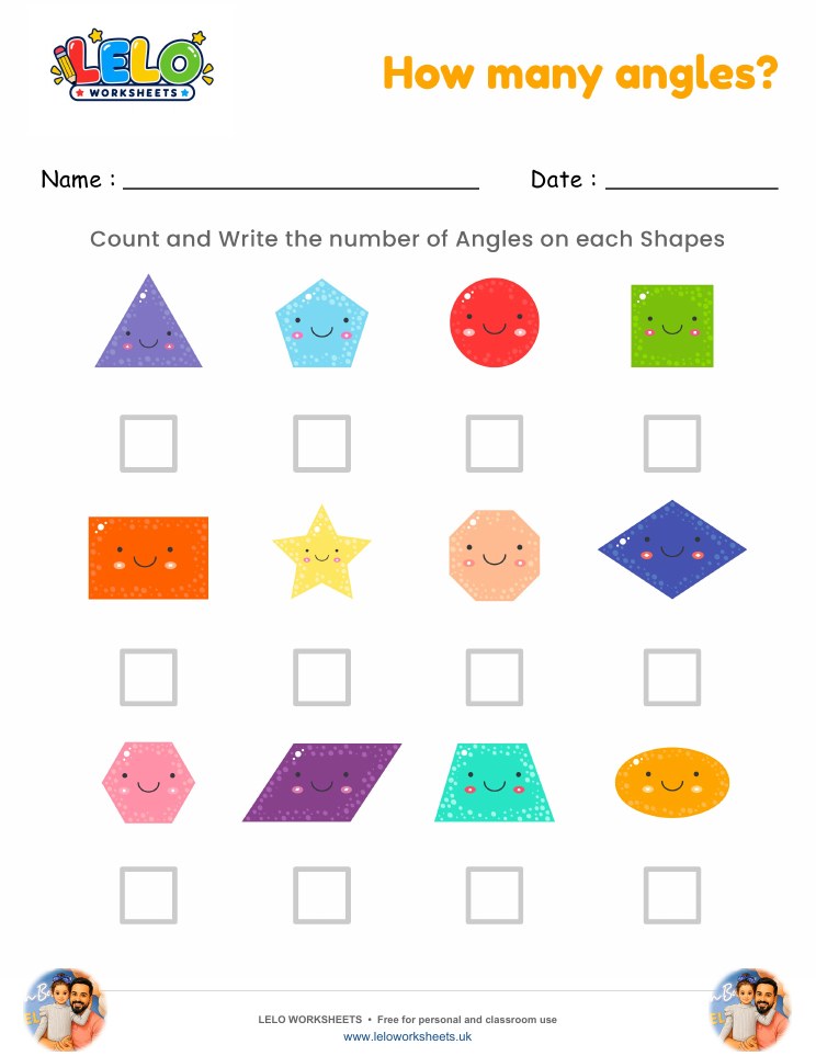 How Many Angles Worksheet worksheet preview