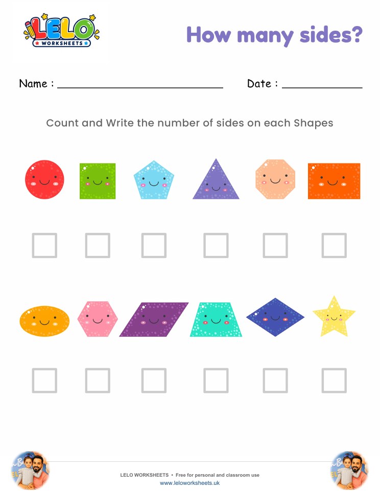 How Many Sides Worksheet worksheet preview