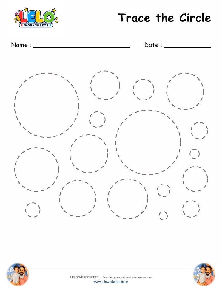 Tracing Circle Worksheet worksheet preview