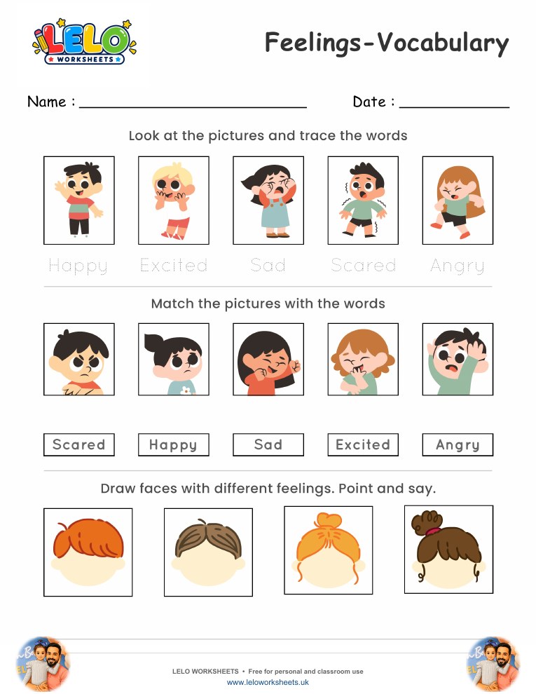 Feelings Worksheet printable worksheet preview