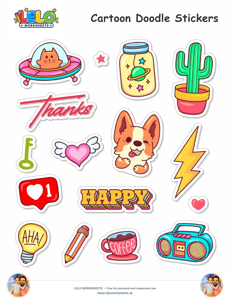 Doodle Stickers worksheet preview