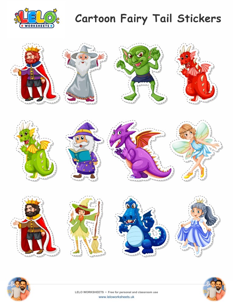 Fairy Tail Stickers worksheet preview
