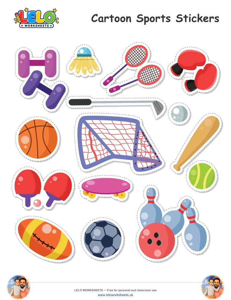 Sports Stickers worksheet preview