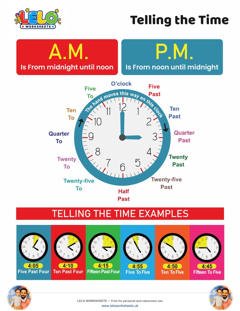 Telling the Time Worksheet 2 worksheet preview