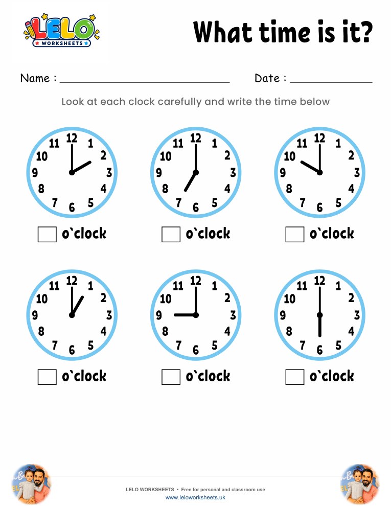 Telling Time Worksheet4 worksheet preview
