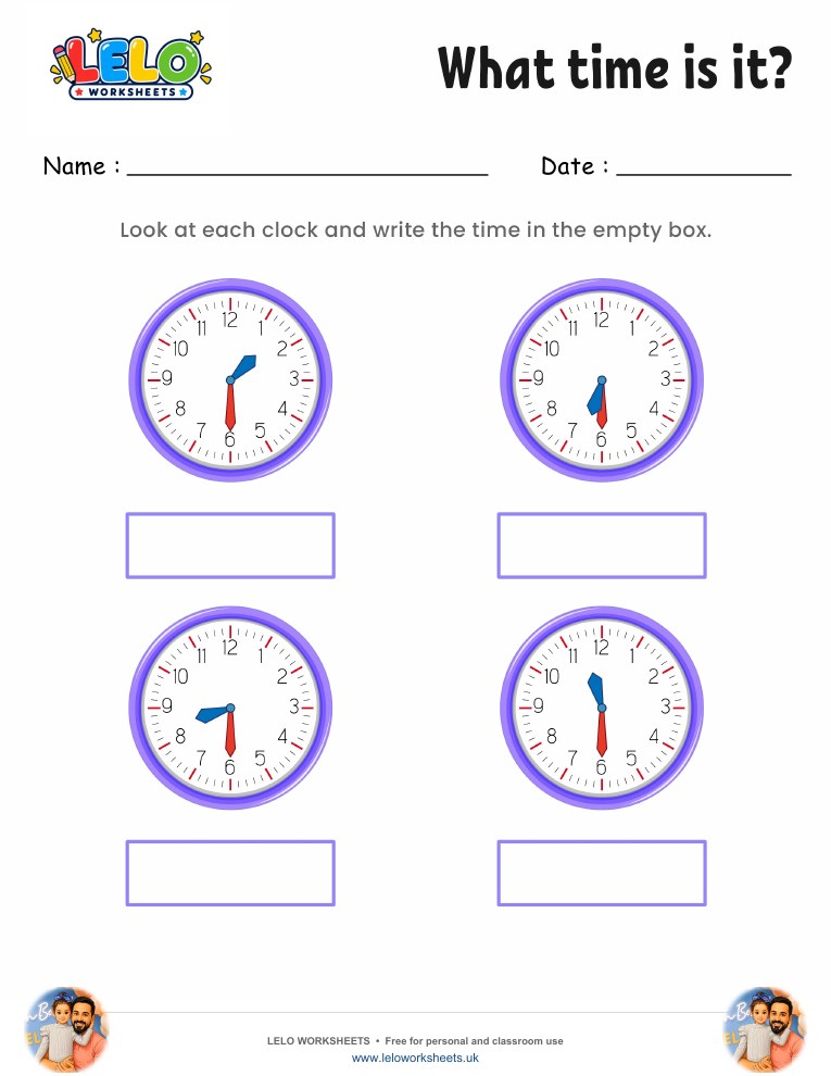 what time is it worksheet 2 worksheet preview
