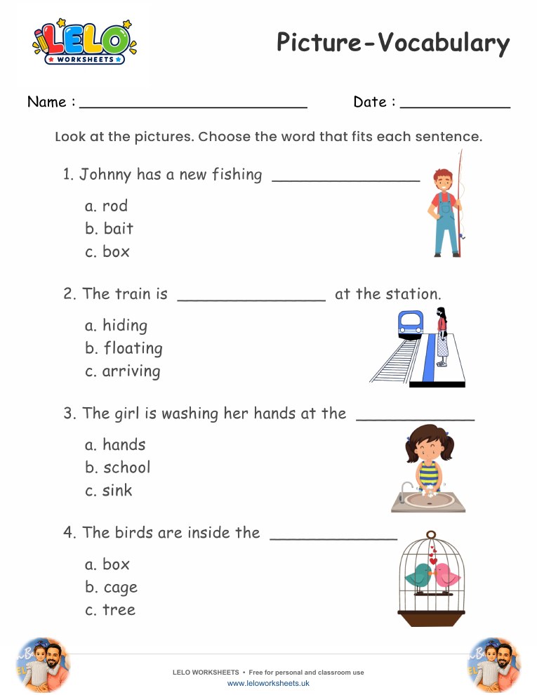 Picture Vocabulary Worksheet 2 worksheet preview
